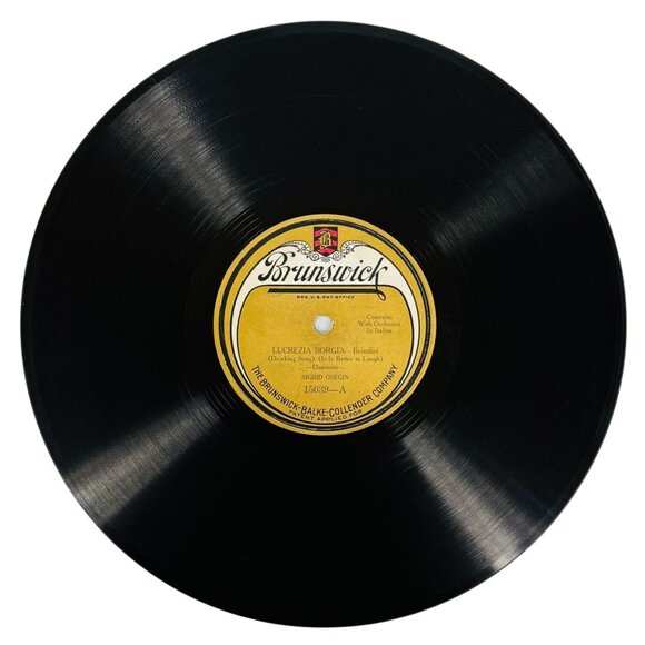 Sigrid Onegin - Lucrezia Borgia / Trovatore - 15039 Brunswick 78 RPM 10" Shellac - Picture 1 of 4